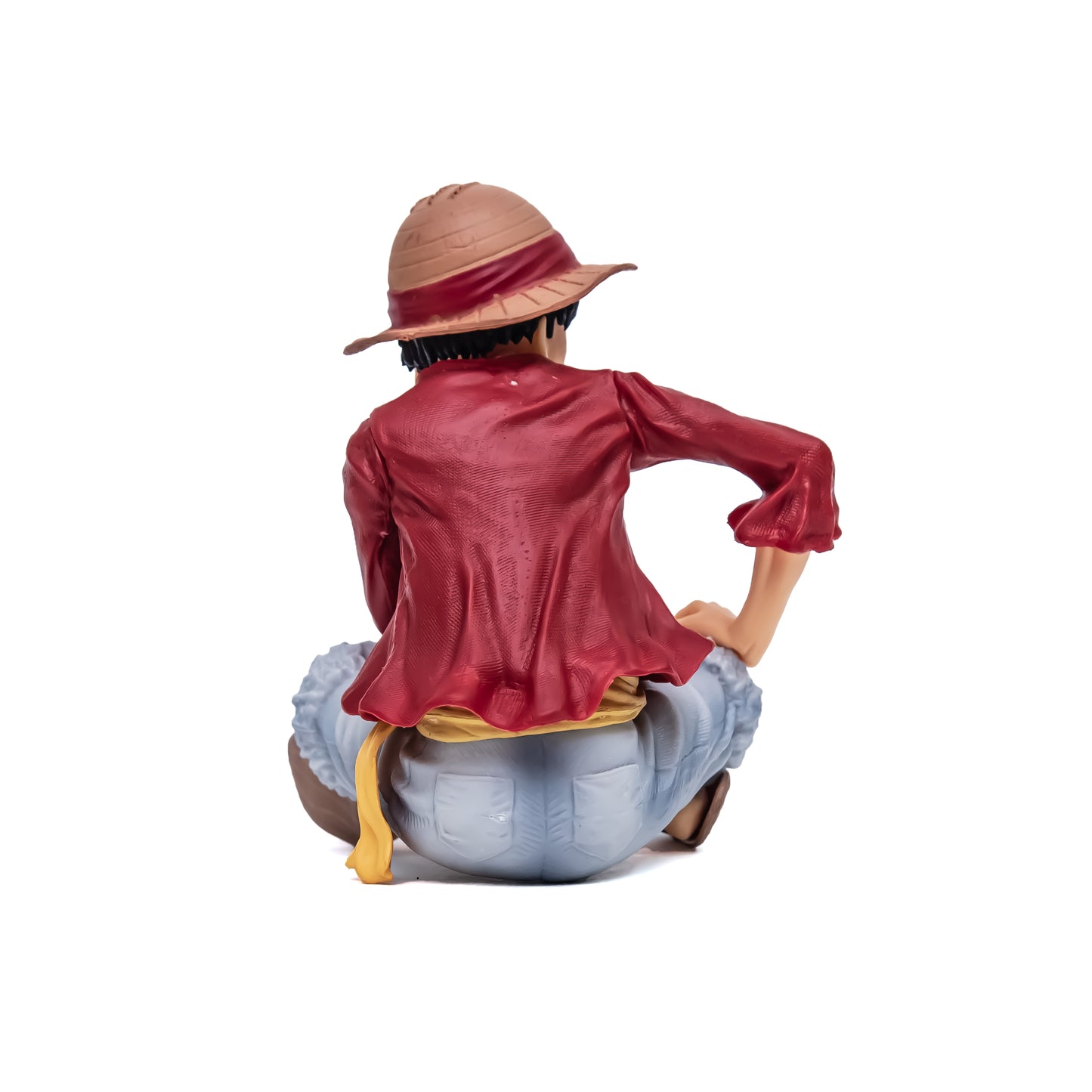 Smiling Monkey D. Luffy Action Figure – One Piece Collectible (Sitting Pose)
